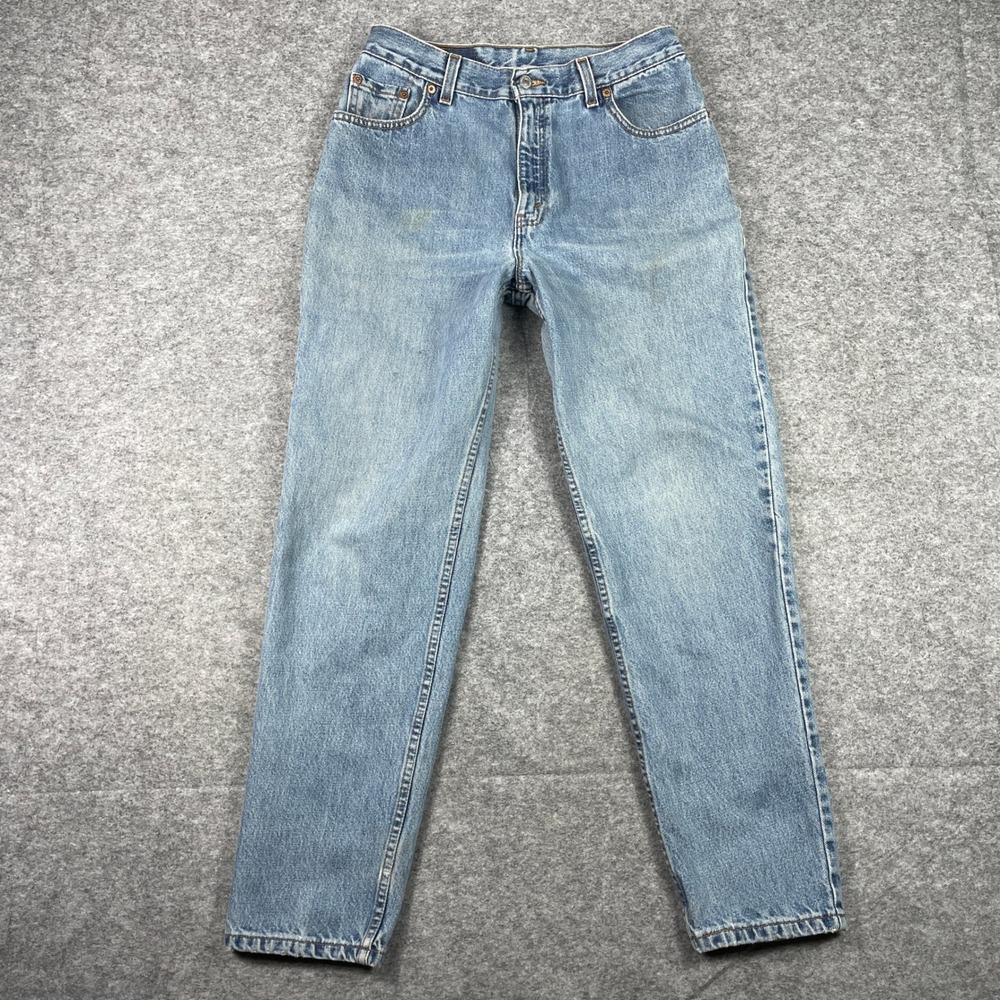 VTG Levis 550 Jeans Womens 12 (Fits 28x29) Light Wash Relaxed Tapered USA Made